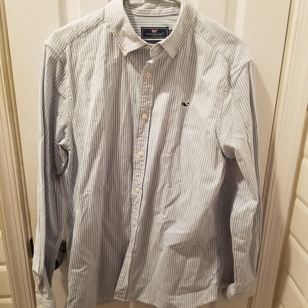Vinyard Vines MensClassic Fit Blue Striped Men's Shirt